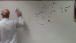How to solve for x when given two tangent lines to a circle Instructional Video