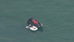 UK: UK Boarder Force vessel intercepting a migrant boat in the English Channel News Clip