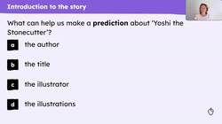 Introduction to 'Yoshi the Stonecutter' and making links to our own experiences Instructional Video