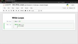 Python for Everybody: The Ultimate Python 3 Bootcamp - While Loops Instructional Video