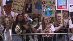 Green Party co-leader joins climate change strikes in Westminster News Clip