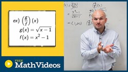 What is the domain of the quotient between a radical function and quadratic Instructional Video