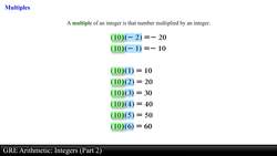 GRE Arithmetic: Integers (Part 2 of 4) Instructional Video