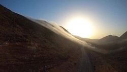 Aerial view of mountains in Fuerteventura. Stock Footage