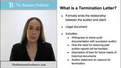 Auditing - What is a Termination Letter Instructional Video