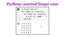 Python Lesson 30: Nested Loop Star Pattern Instructional Video