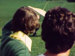HANG GLIDING IN CHIEMSEE, GERMANY, SEPTEMBER 1976 (S8MM) Stock Footage