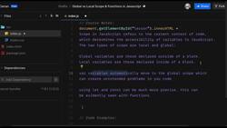 JavaScript Mastery from Zero to Hero - Prepare for Coding Interviews - Global Versus Local Scope in Functions with JavaScript Instructional Video