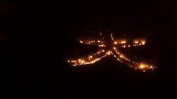 Daimonjiyaki Festival at Mt. Myojogatake,Hakone Japan Stock Footage