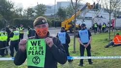 XR blockade outside newspaper printing works continues News Clip