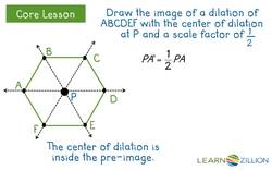 Drawing Images of Dilation with Different Centers and Scale Factors Instructional Video