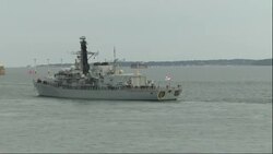 Naval vessels follow D-Day veterans on board the Royal British Legion's ship MV Boudicca News Clip
