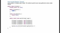 Java Interview Guide : 200+ Interview Questions and Answers - Static variables and methods Instructional Video