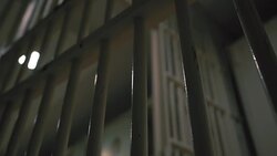 prison, prison cell bars and prison door, escape from prison, bank vault and deposit box Stock Footage