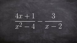 Subtract two rational expression by determining the LCD Instructional Video