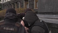 CLEAN : Ukrainian Femen activist strips in support of Istanbul Convention News Clip