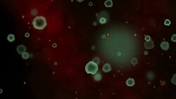 Animation viruses in organism Stock Footage