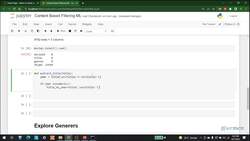Recommender Systems Complete Course Beginner to Advanced - Machine Learning for Recommender Systems: Data Manipulation for Content-Based Filtering Instructional Video