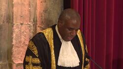 Lord Chancellor David Lammy speaks at the annual Lady Mayor's banquet at the Guildhall News Clip