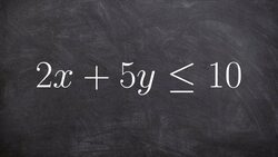 Graph a linear inequality by using intercept form ex 10 Instructional Video