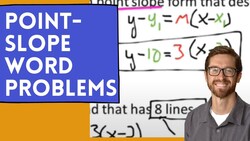 Point Slope Word Problems Instructional Video