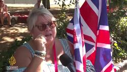 Anti-immigration & anti-racism protesters face off outside UK hotels housing asylum seekers News Clip