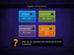 Algebra of Continuous Functions Instructional Video