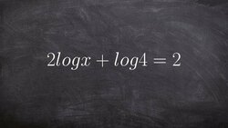 Tutorial - Solving logarithmic equations ex 13, 2logx+log4=2 Instructional Video