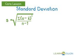 Calculating and Comparing the Spread of Data Sets: Understanding Standard Deviation Instructional Video