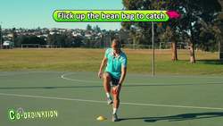 Hand-eye Co-ordination PE activity for kids | Flick the bean bag up to catch Instructional Video