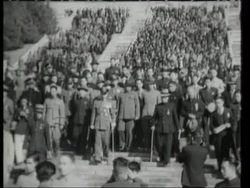 Chiang Kai shek and supporters, Mao and supporters, 1948 Stock Footage