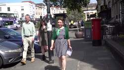 Green Party leader Carla Denyer votes in the General Election News Clip