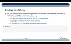 Complete Java SE 8 Developer Bootcamp - Primitive Literals Instructional Video