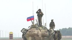 CLEAN : Syria: US and Russian military vehicles seen on the outskirts of Qamishli News Clip