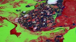 Abstract Colorful Mixing Oil And Paint Blasting Background Texture Stock Footage