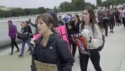 ANTI–Brett Kavanaugh – Demonstrators march on day of Kavanaugh/Ford hearing Stock Footage