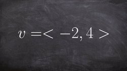 Math Tutorial for How to Find the Unit Vector Given a Vector V Instructional Video