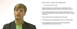 Sherman Act Vertical Territorial Agreements Instructional Video