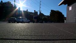 People on Scooters Stock Footage