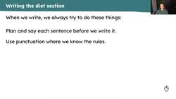 Writing the diet section of a non-chronological report about tigers Instructional Video