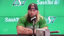 Newly signed running back A.J. Ouellette ready to hit the field for the Roughriders News Clip