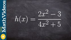 Evaluate the limit to infinity with ha asymptote Instructional Video