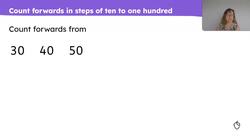 Counting forwards and backwards in 10s to 100 Instructional Video