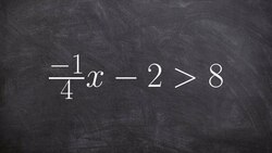 Learn how to solve a two step inequality with a fraction Instructional Video