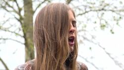 Bird conservationist launches campaign wearing only paint News Clip