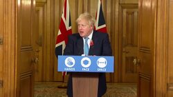 Boris Johnson answering questions during Downing Street press briefing News Clip