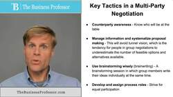 Key Tactics in Multi-Party Negotiations Instructional Video