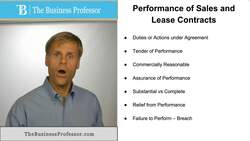 Performance of Sales and Lease Contracts Instructional Video