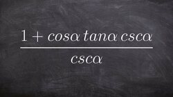 Learn how to simplify a rational trigonometric expression Instructional Video