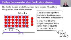 Explain how the remainder relates to the divisor in a division equation Instructional Video